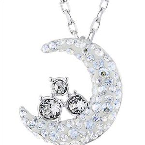 Swarovski Metallic Tough Moon Pendant Necklace